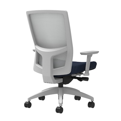 Union & Scale Workplace2.0™ Fabric Task Chair, Navy, Integrated Lumbar, 2D Arms, Advanced Synchro-Tilt (53552)