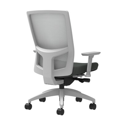 Union & Scale Workplace2.0™ Fabric Task Chair, Iron Ore, Integrated Lumbar, 2D Arms, Advanced Synchro-Tilt (53548)