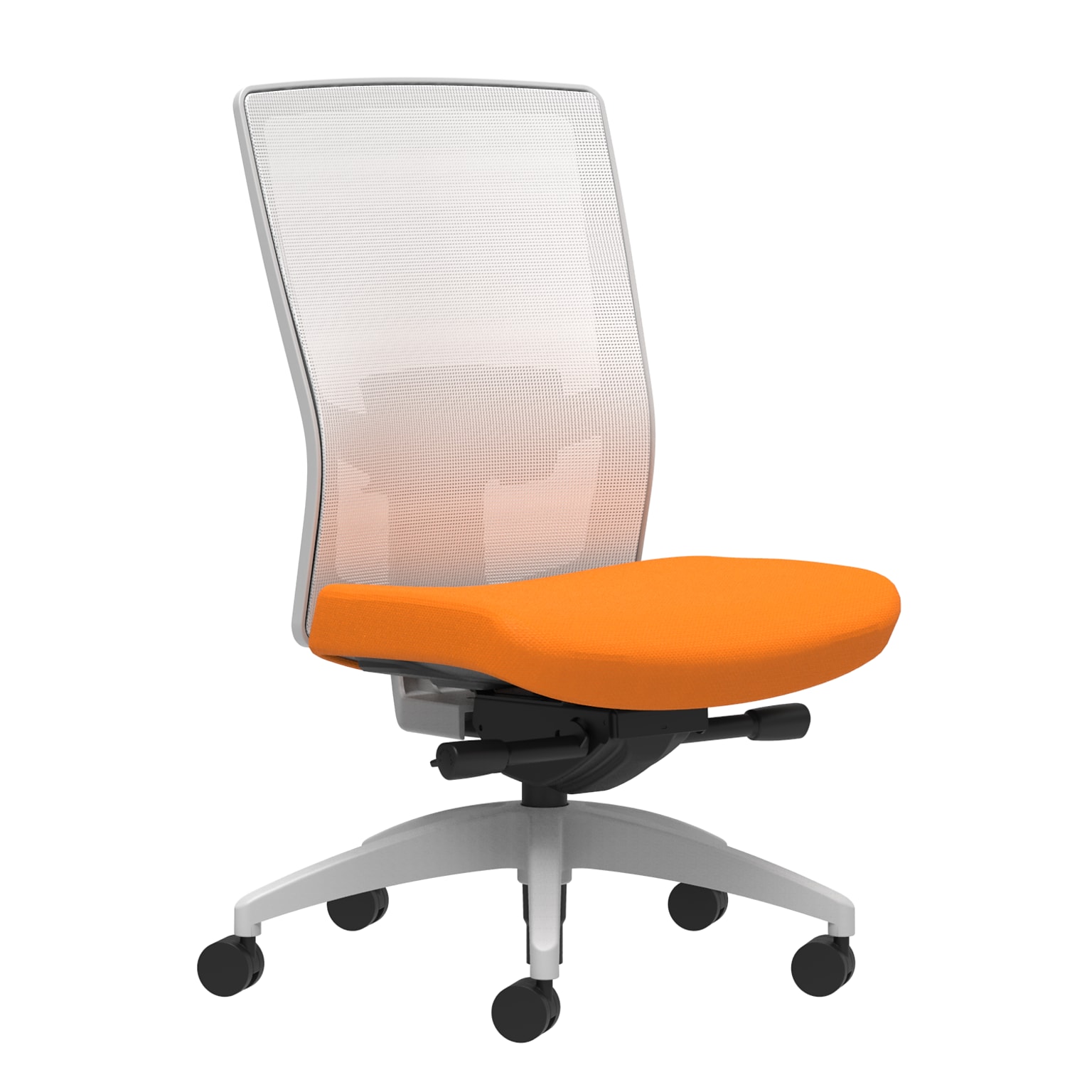 Union & Scale Workplace2.0™ Fabric Task Chair, Apricot, Adjustable Lumbar, Armless, Advanced Synchro-Tilt Seat Control (53557)