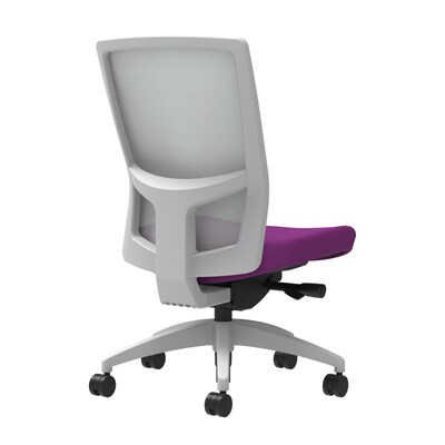 Union & Scale Workplace2.0™ Fabric Task Chair, Amethyst, Integrated Lumbar, Armless, Advanced Synchro-Tilt Seat Control (53556)