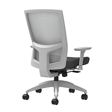 Union & Scale Workplace2.0™ Fabric Task Chair, Iron Ore, Integrated Lumbar, 2D Arms, Synchro-Tilt wi