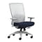 Union & Scale Workplace2.0™ Fabric Task Chair, Navy, Adjustable Lumbar, 2D Arms, Synchro-Tilt with S