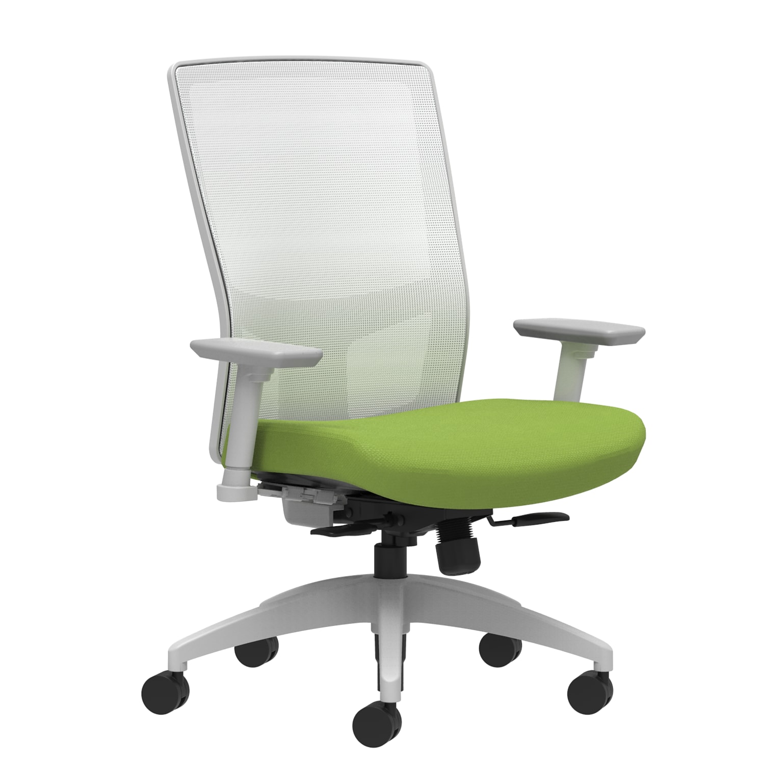 Union & Scale Workplace2.0™ Fabric Task Chair, Pear, Integrated Lumbar, 2D Arms, Synchro-Tilt with Seat Slide (53480)