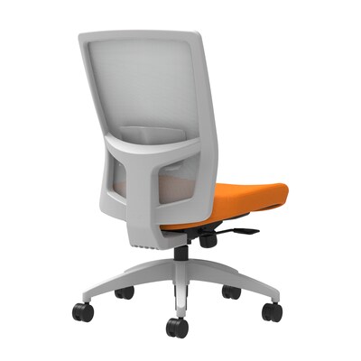 Union & Scale Workplace2.0™ Fabric Task Chair, Apricot, Adjustable Lumbar, Armless, Synchro-Tilt w/ Seat Slide Control (53493)