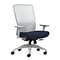 Union & Scale Workplace2.0™ Fabric Task Chair, Navy, Integrated Lumbar, 2D Arms, Synchro-Tilt with S