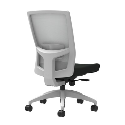 Union & Scale Workplace2.0™ Task Chair, Black Vinyl, Adjustable Lumbar, Armless, Synchro-Tilt w/Seat Slide Seat Control (53507)