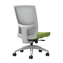 Union & Scale Workplace2.0™ Fabric Task Chair, Pear, Integrated Lumbar, Armless, Synchro-Tilt w/Seat