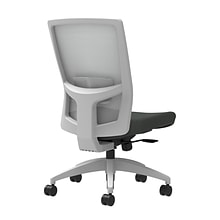 Union & Scale Workplace2.0™ Fabric Task Chair, Iron Ore, Adjustable Lumbar, Armless, Synchro-Tilt w/