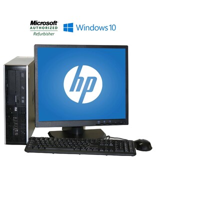 HP 6200 sff core i3 2100 3.1ghz 8GB RAM 1TB Hard Drive, Windows 10 Pro bundled with a 19 LCD, Refurbished