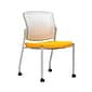 Union & Scale Workplace2.0™ Fabric Guest Chair, Goldenrod, Integrated Lumbar, Armless, Stationary Seat Control (53695)