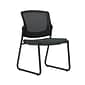Union & Scale Workplace2.0™ Fabric Guest Chair, Iron Ore, Integrated Lumbar, Armless, Stationary Seat Control (53739)