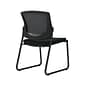 Union & Scale Workplace2.0™ Guest Chair, Black Vinyl, Integrated Lumbar, Armless, Stationary Seat Control (53740)