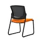 Union & Scale Workplace2.0™ Fabric Guest Chair, Apricot, Integrated Lumbar, Armless, Stationary Seat