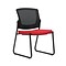 Union & Scale Workplace2.0™ Fabric Guest Chair, Cherry, Integrated Lumbar, Armless, Stationary Seat