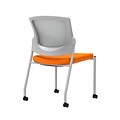 Union & Scale Workplace2.0™ Fabric Guest Chair, Apricot, Integrated Lumbar, Armless, Stationary Seat