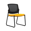 Union & Scale Workplace2.0™ Fabric Guest Chair, Goldenrod, Integrated Lumbar, Armless, Stationary Seat Control (53736)