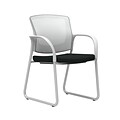 Union & Scale Workplace2.0™ Guest Chair, Black Vinyl, Integrated Lumbar, Fixed Arms, Stationary Seat Control (53750)