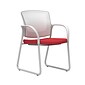 Union & Scale Workplace2.0™ Fabric Guest Chair, Cherry, Integrated Lumbar, Fixed Arms, Stationary Seat Control (53744)