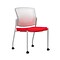 Union & Scale Workplace2.0™ Fabric Guest Chair, Ruby Red, Integrated Lumbar, Armless, Stationary Sea
