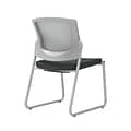 Union & Scale Workplace2.0™ Fabric Guest Chair, Iron Ore, Integrated Lumbar, Armless, Stationary, Fu