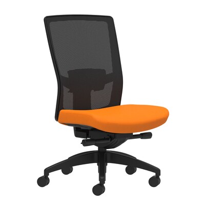 Union & Scale Workplace2.0™ Fabric Task Chair, Apricot, Adjustable Lumbar, Armless, Advanced Synchro-Tilt Seat Control (53649)