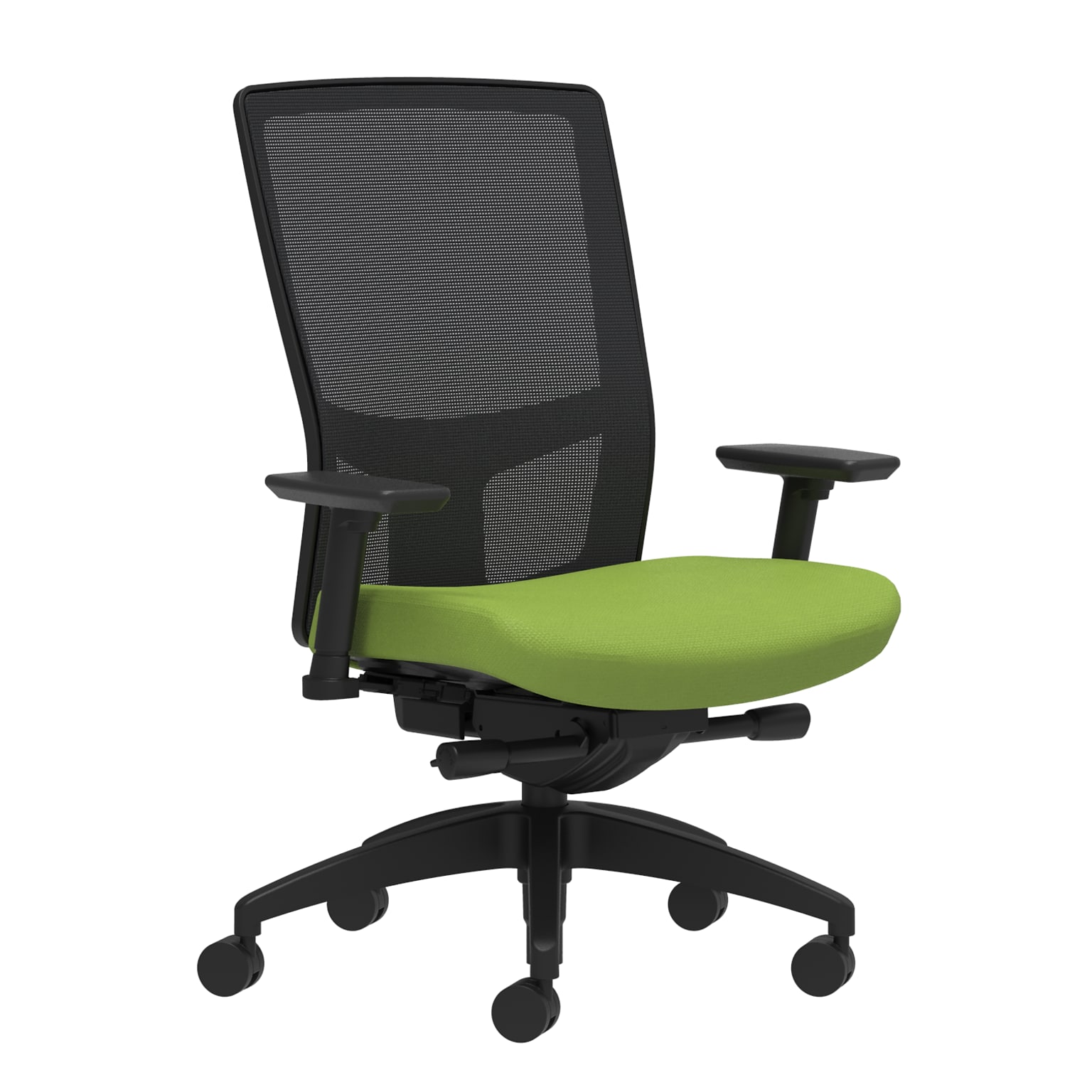 Union & Scale Workplace2.0™ Fabric Task Chair, Pear, Integrated Lumbar, 2D Arms, Advanced Synchro-Tilt (53646)