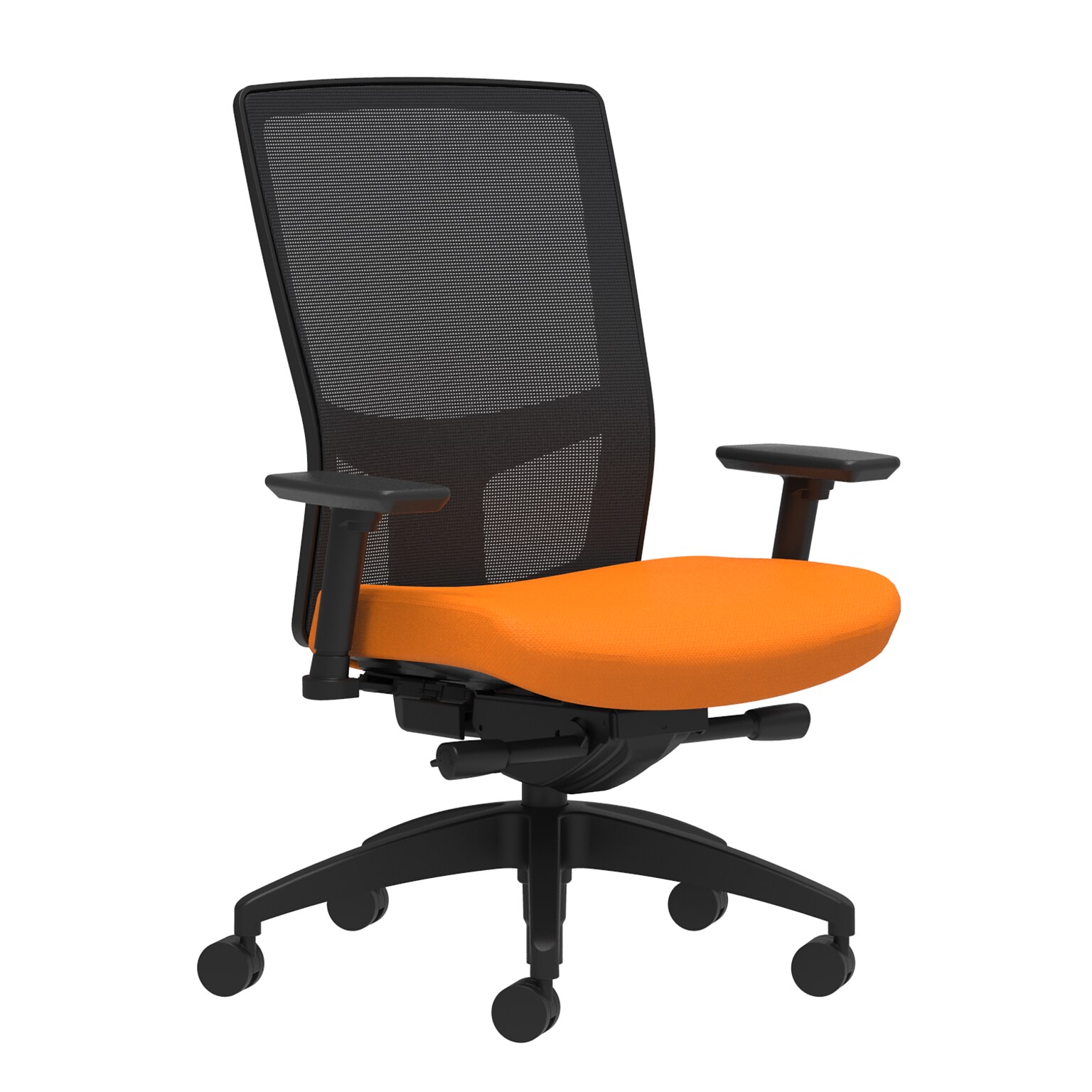 Union & Scale Workplace2.0™ Fabric Task Chair, Apricot, Integrated Lumbar, 2D Arms, Advanced Synchro-Tilt (53638)
