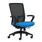 Union & Scale Workplace2.0™ Fabric Task Chair, Cobalt, Integrated Lumbar, Fixed Arms, Synchro-Tilt with Seat Slide (53630)