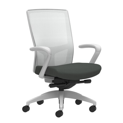 Union & Scale Workplace2.0™ Fabric Task Chair, Iron Ore, Integrated Lumbar, Fixed Arms, Adv Synchro-Tilt Seat Control (53592)