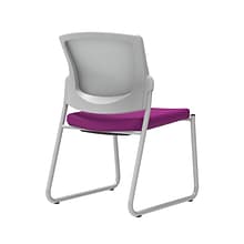 Union & Scale Workplace2.0™ Fabric Guest Chair, Amethyst, Integrated Lumbar, Armless, Stationary, Fu