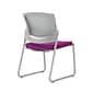 Union & Scale Workplace2.0™ Fabric Guest Chair, Amethyst, Integrated Lumbar, Armless, Stationary, Fully Assembled