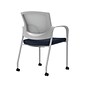 Union & Scale Workplace2.0™ Fabric Guest Chair, Navy, Integrated Lumbar, Fixed Arms, Stationary, Fully Assembled