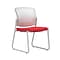Union & Scale Workplace2.0™ Fabric Guest Chair, Cherry, Integrated Lumbar, Armless, Stationary, Full
