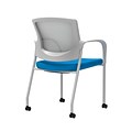 Union & Scale Workplace2.0™ Fabric Guest Chair, Cobalt, Integrated Lumbar, Fixed Arms, Stationary, F