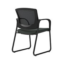 Union & Scale™ Workplace2.0™ Fabric Guest Chair, Iron Ore, Integrated Lumbar, Fixed Arms, Stationary