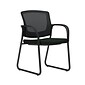 Union & Scale Workplace2.0™ Guest Chair, Black Vinyl, Integrated Lumbar, Fixed Arms, Stationary Seat Control (53729)