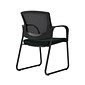 Union & Scale Workplace2.0™ Guest Chair, Black Vinyl, Integrated Lumbar, Fixed Arms, Stationary Seat Control (53729)