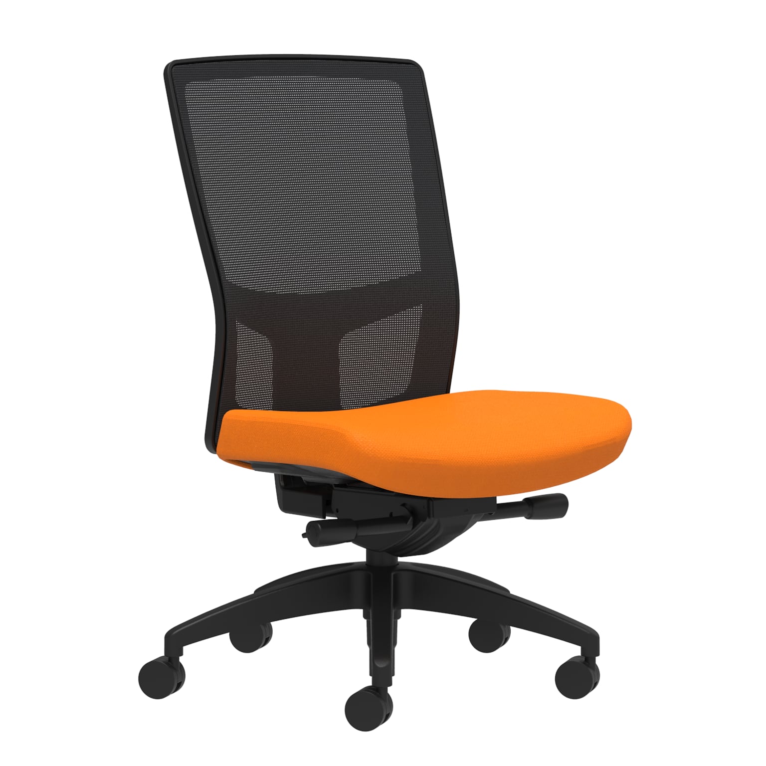 Union & Scale Workplace2.0™ Fabric Task Chair, Apricot, Integrated Lumbar, Armless, Advanced Synchro-Tilt Seat Control (53650)