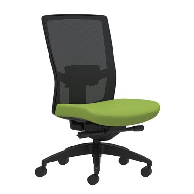 Union & Scale Workplace2.0™ Fabric Task Chair, Pear, Adjustable Lumbar, Armless, Advanced Synchro-Tilt Seat Control (53657)