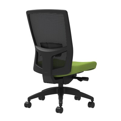 Union & Scale Workplace2.0™ Fabric Task Chair, Pear, Adjustable Lumbar, Armless, Advanced Synchro-Tilt Seat Control (53657)