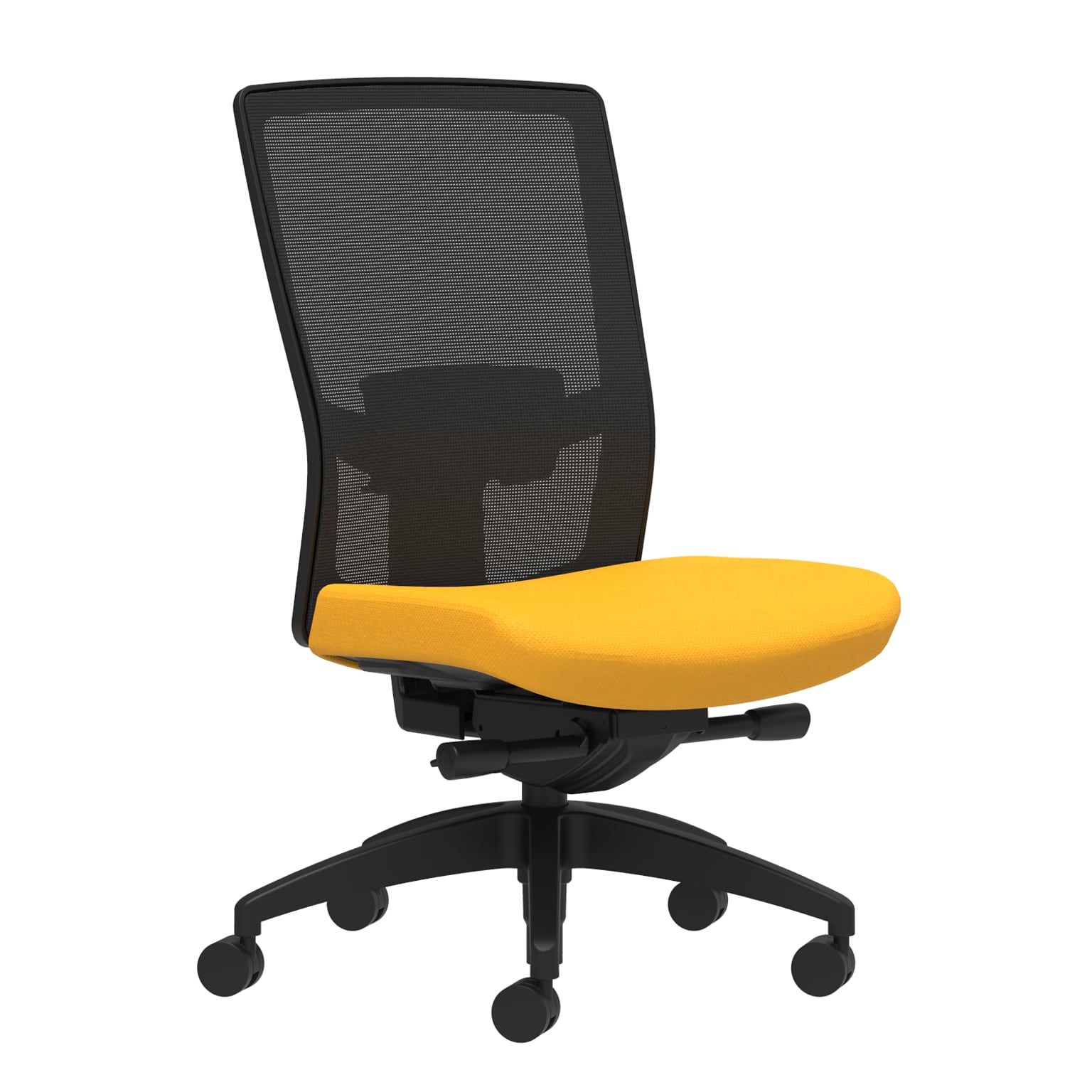 Union & Scale Workplace2.0™ Fabric Task Chair, Goldenrod, Adjustable Lumbar, Armless, Advanced Synchro-Tilt Seat Control (53655)