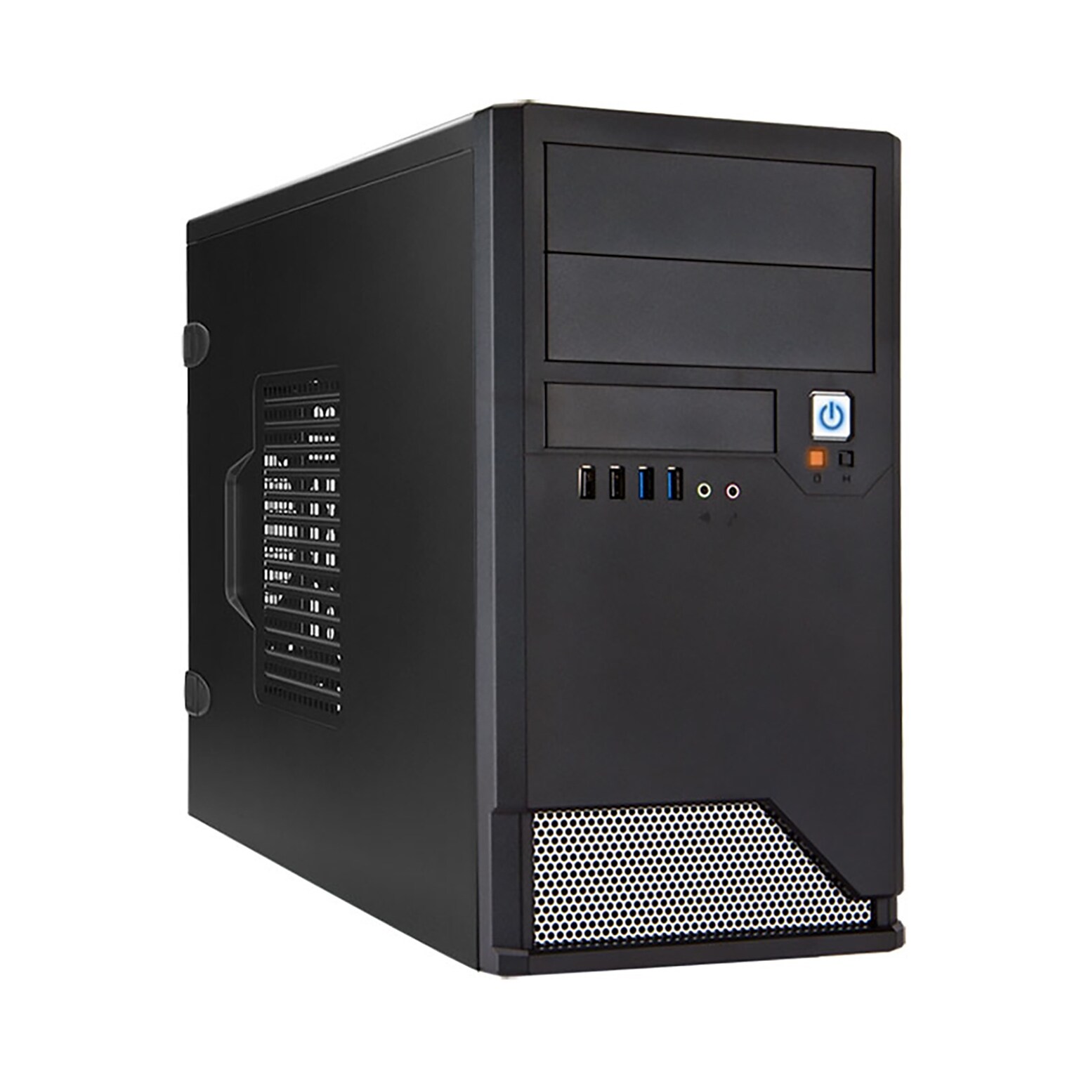 In Win EM048 Micro-ATX Mini-Tower Computer Case, Black (EM048.CQ450TB3)