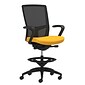 Union & Scale Workplace2.0™ Fabric Stool, Goldenrod, Integrated Lumbar, Fixed Arms, Synchro-Tilt, Partial Assembly Required