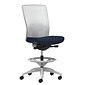 Union & Scale Workplace2.0™ Fabric Stool, Navy, Adjustable Lumbar, Armless, Synchro-Tilt, Partial Assembly Required