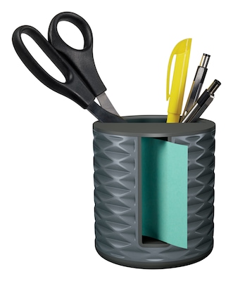 Post-it Pop-up Vertical Dispenser for 3 x 3 Notes, Black/Gray (ABS-330-B)