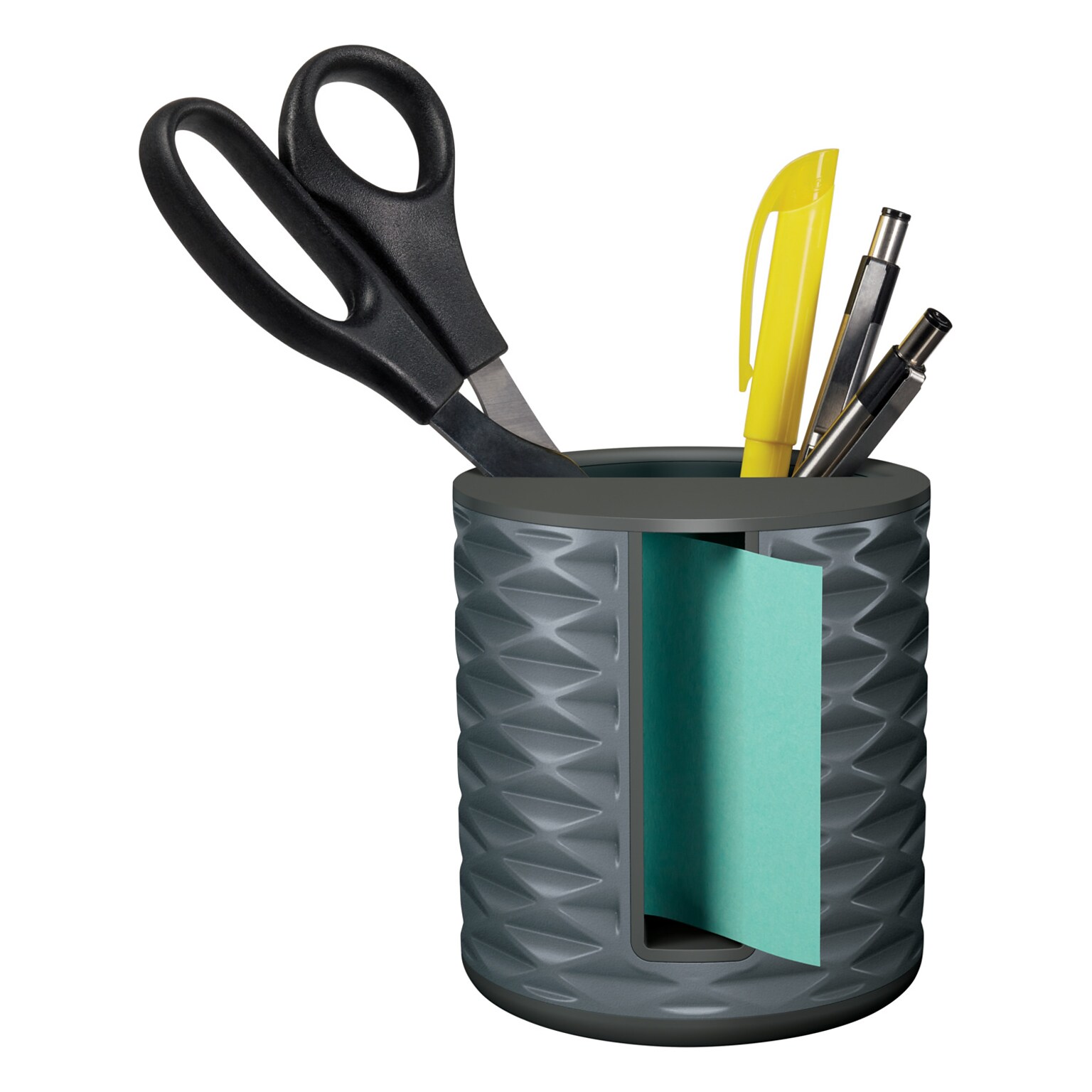 Post-it Pop-up Vertical Dispenser for 3 x 3 Notes, Black/Gray (ABS-330-B)