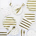 Creative Converting White and Gold Foil Party Supplies Kit (DTC3297E2A)