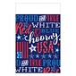 Amscan Patriotic Proud and True Tablecover, 54" x 102", Plastic, 3/Pack (571950)
