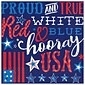 Amscan Patriotic Proud and True Luncheon Napkins, 6.5 x 6.5, Paper, 3/Pack, 36 Per Pack (711950)