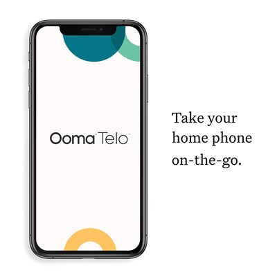 Ooma Telo IP Access Point Home Phone Service Bundle with 3 HD3 Cordless Handsets and Premier Subscription, Black (TELO3HD3)